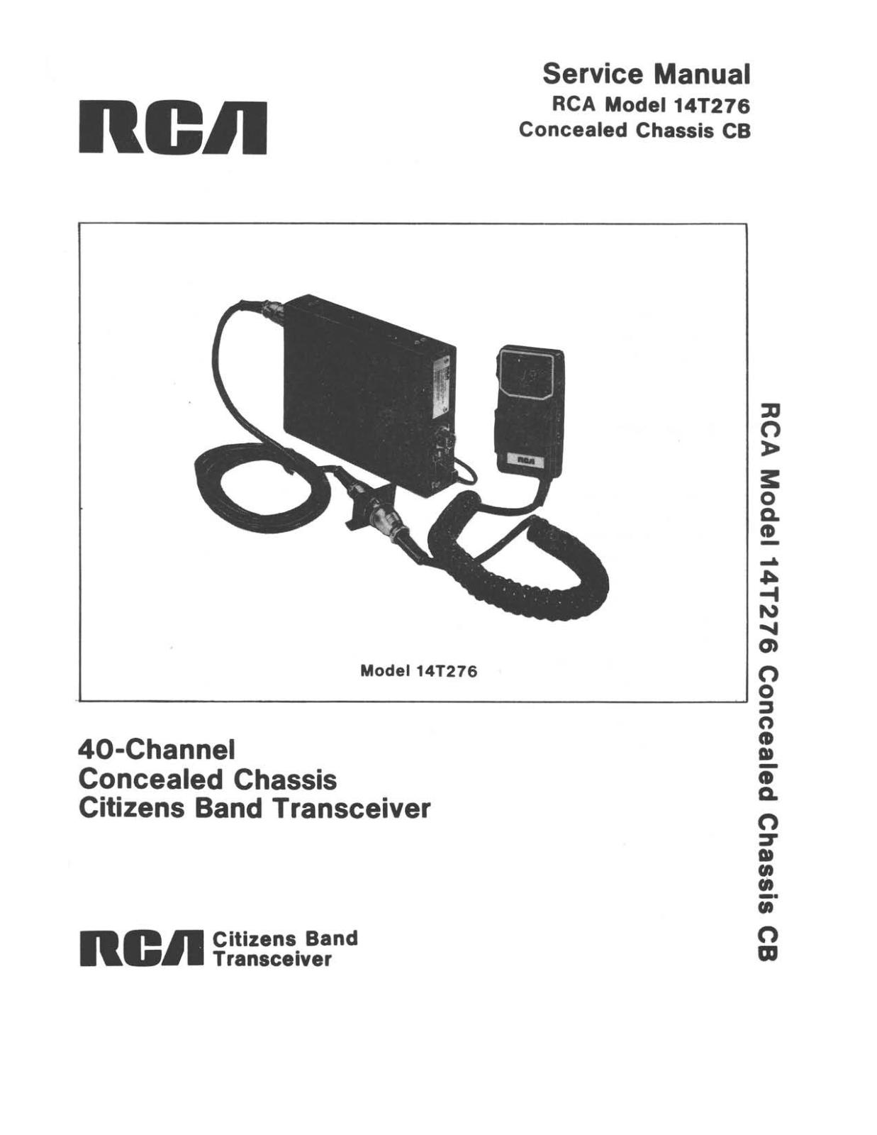 RCA 14t276 Service Manual