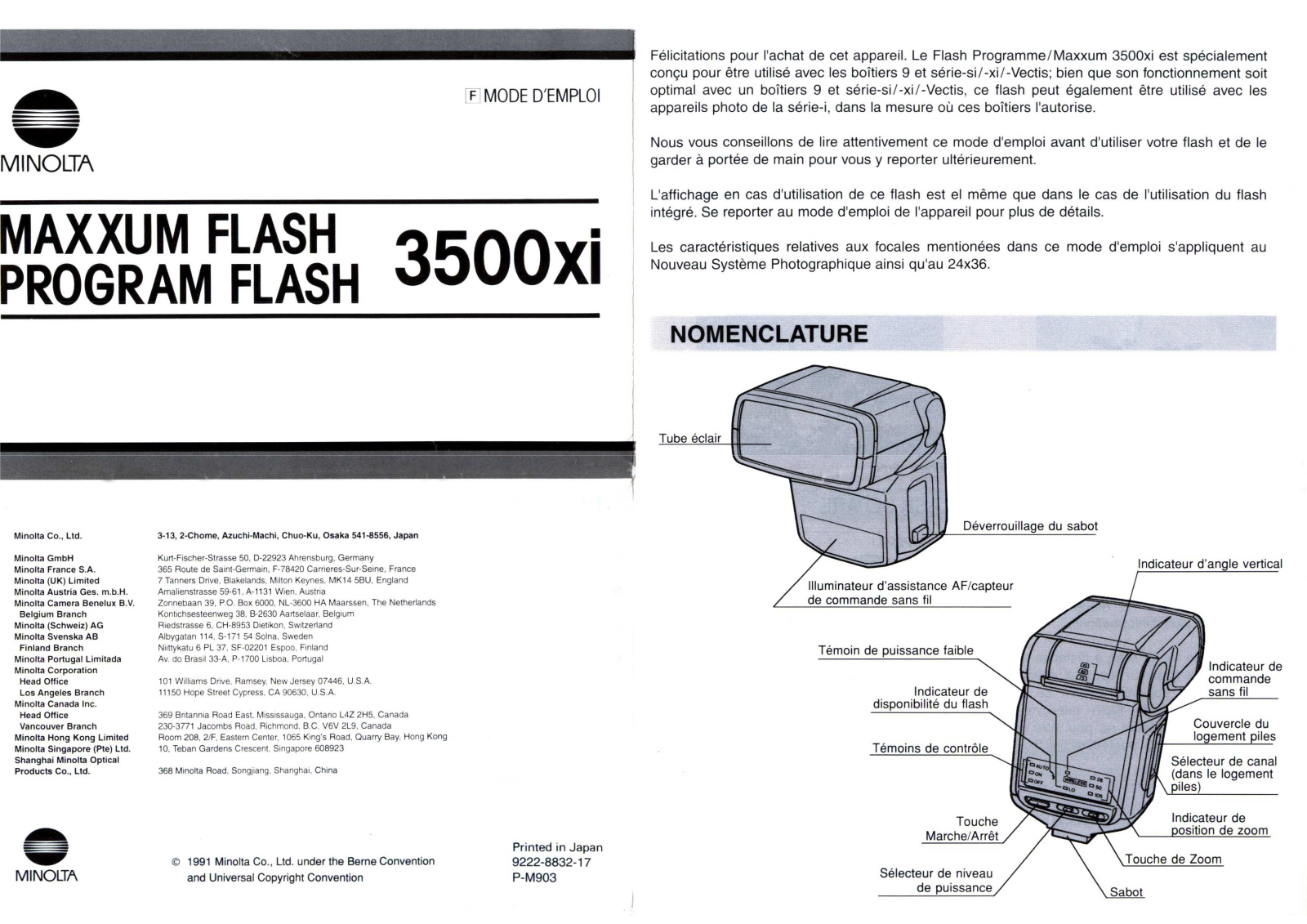 MINOLTA 3500xi User Manual