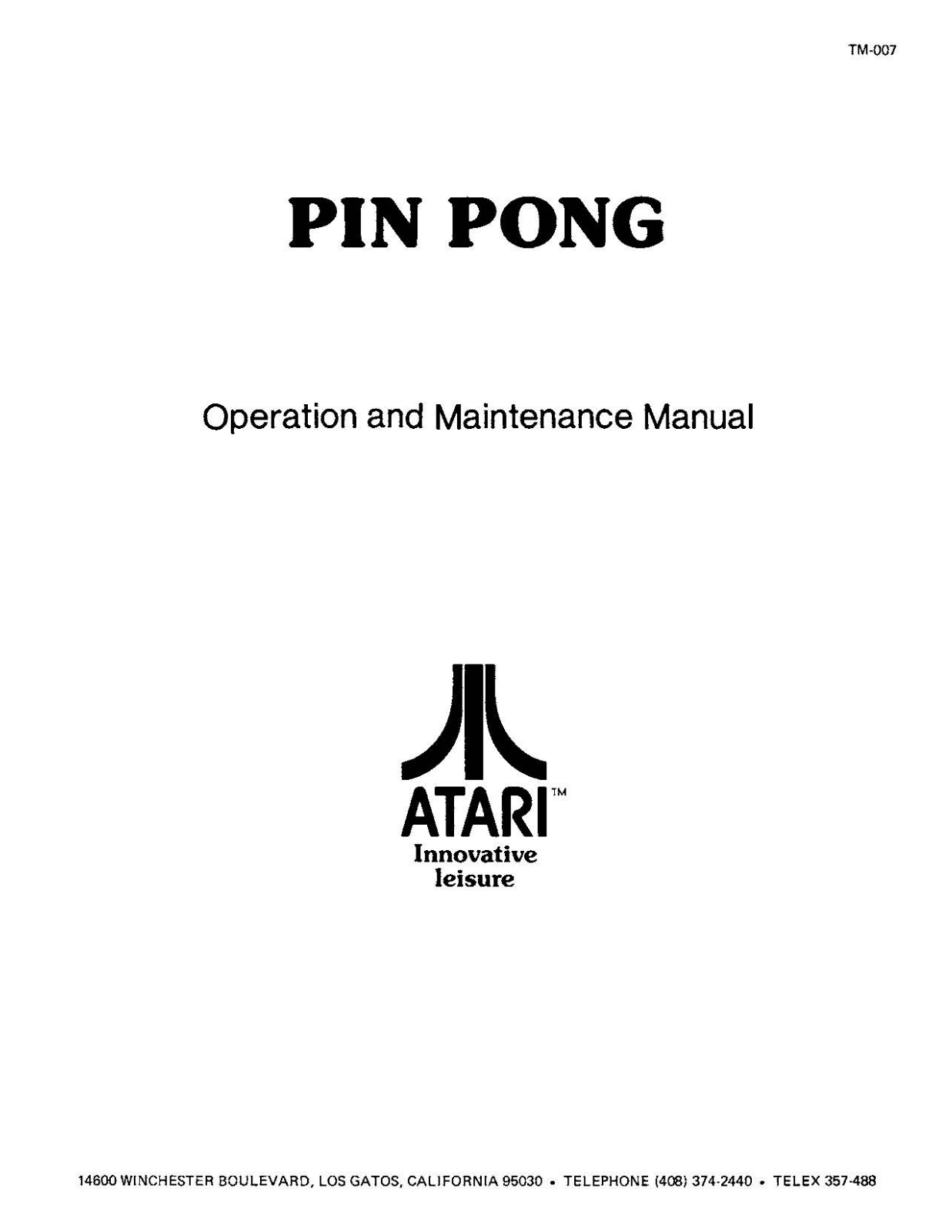 ATARI TM-007 User Guide