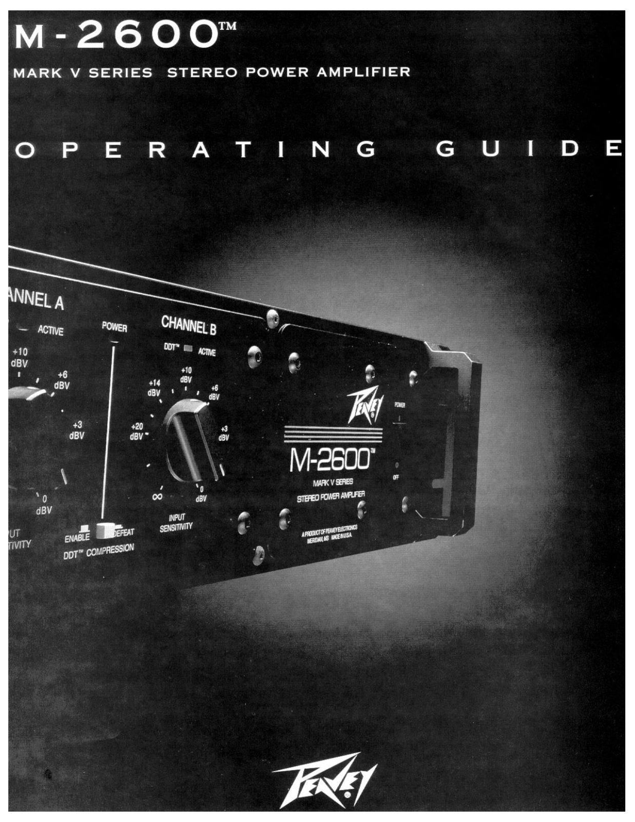 Peavey M-2600 User Manual