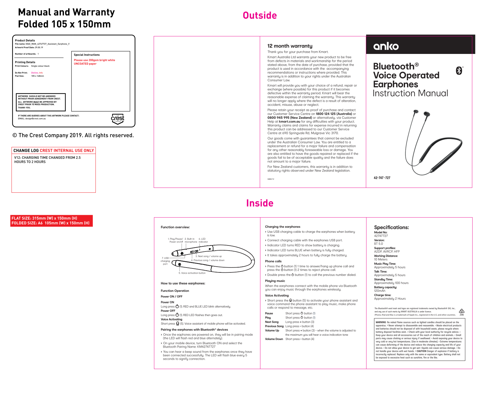 Anko 42747727, 42-747-727 User Manual