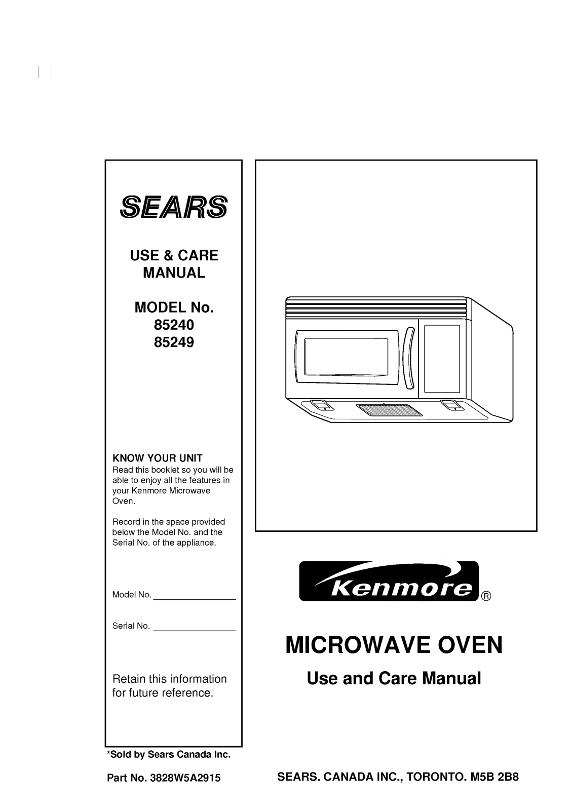 LG 85249, 85240 User Manual