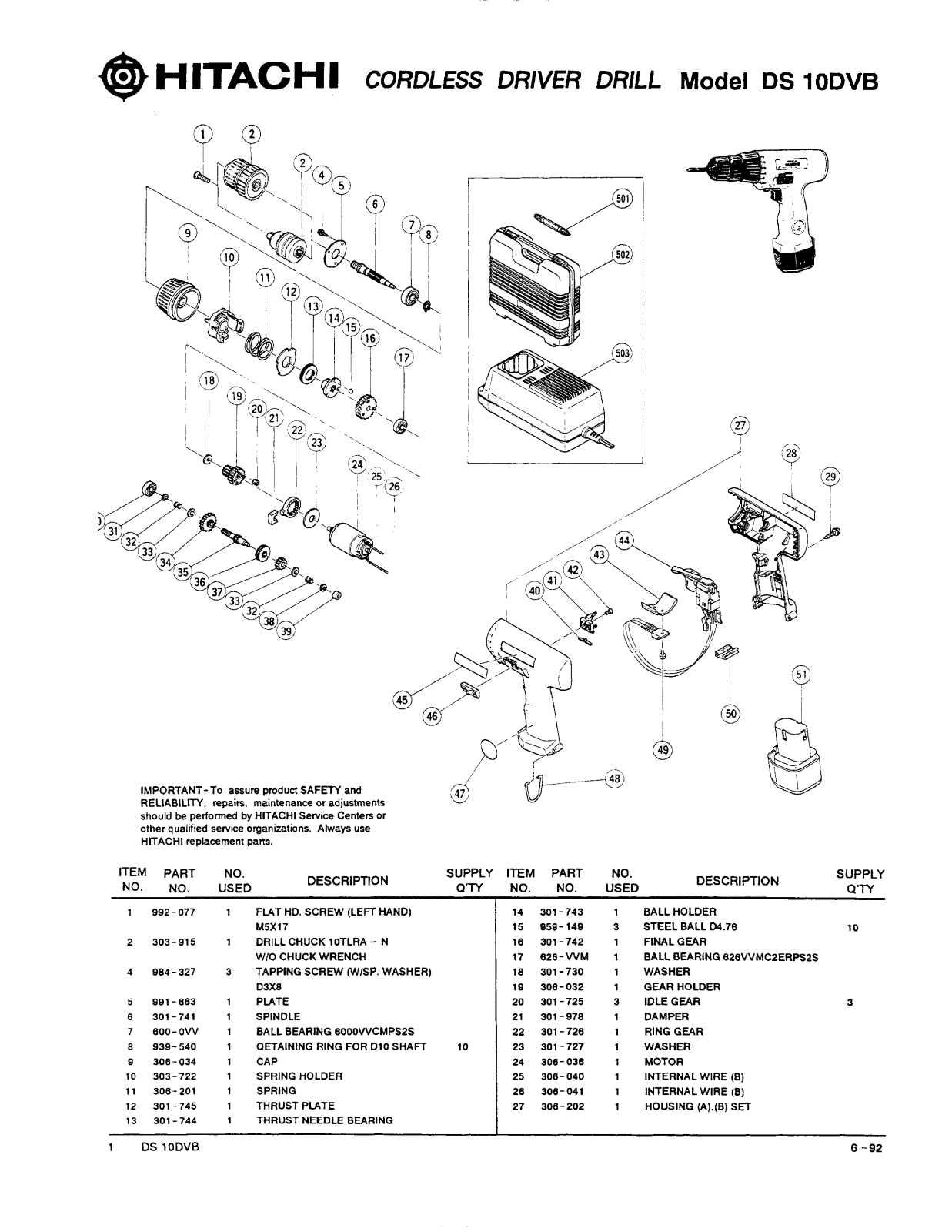 Hitachi DS10DVB User Manual