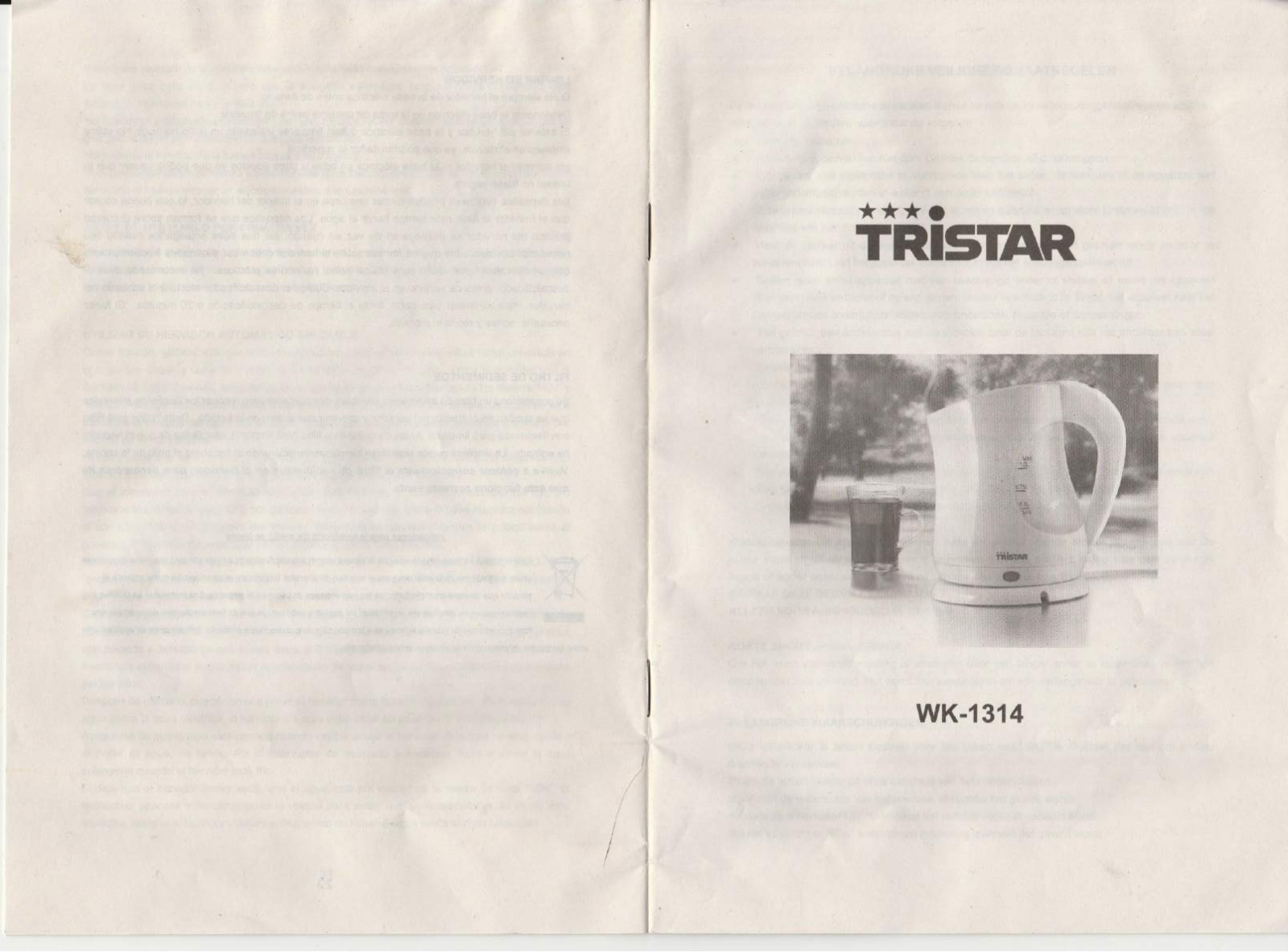 Tristar WK-1314 User Manual