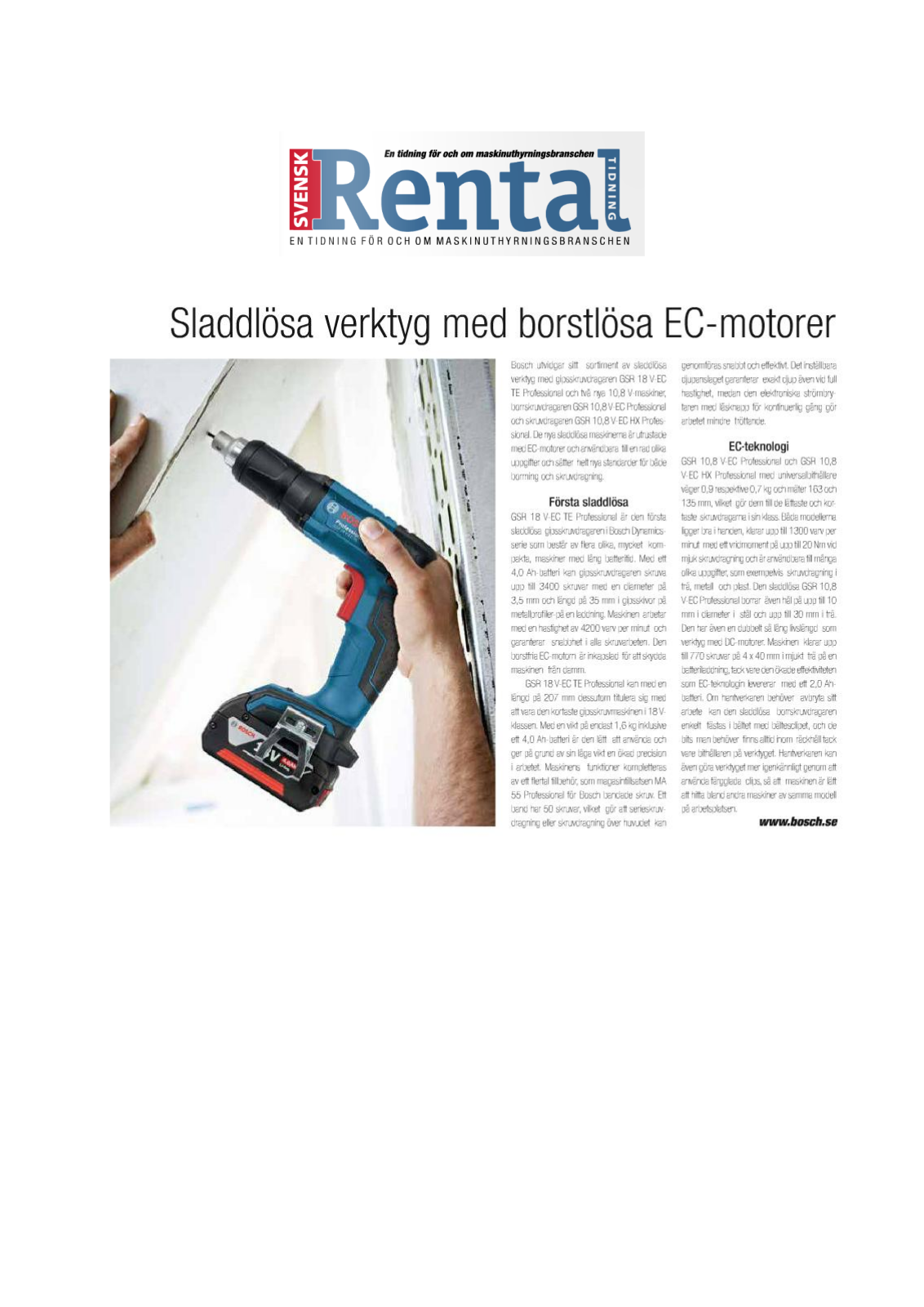 Bosch GSR 18V-EC TE User Manual