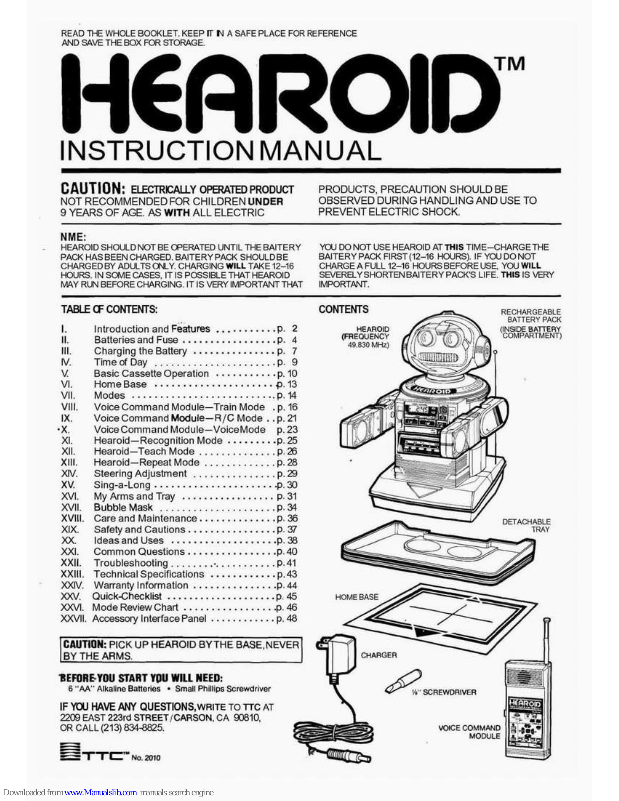 TTC Hearoid Instruction Manual