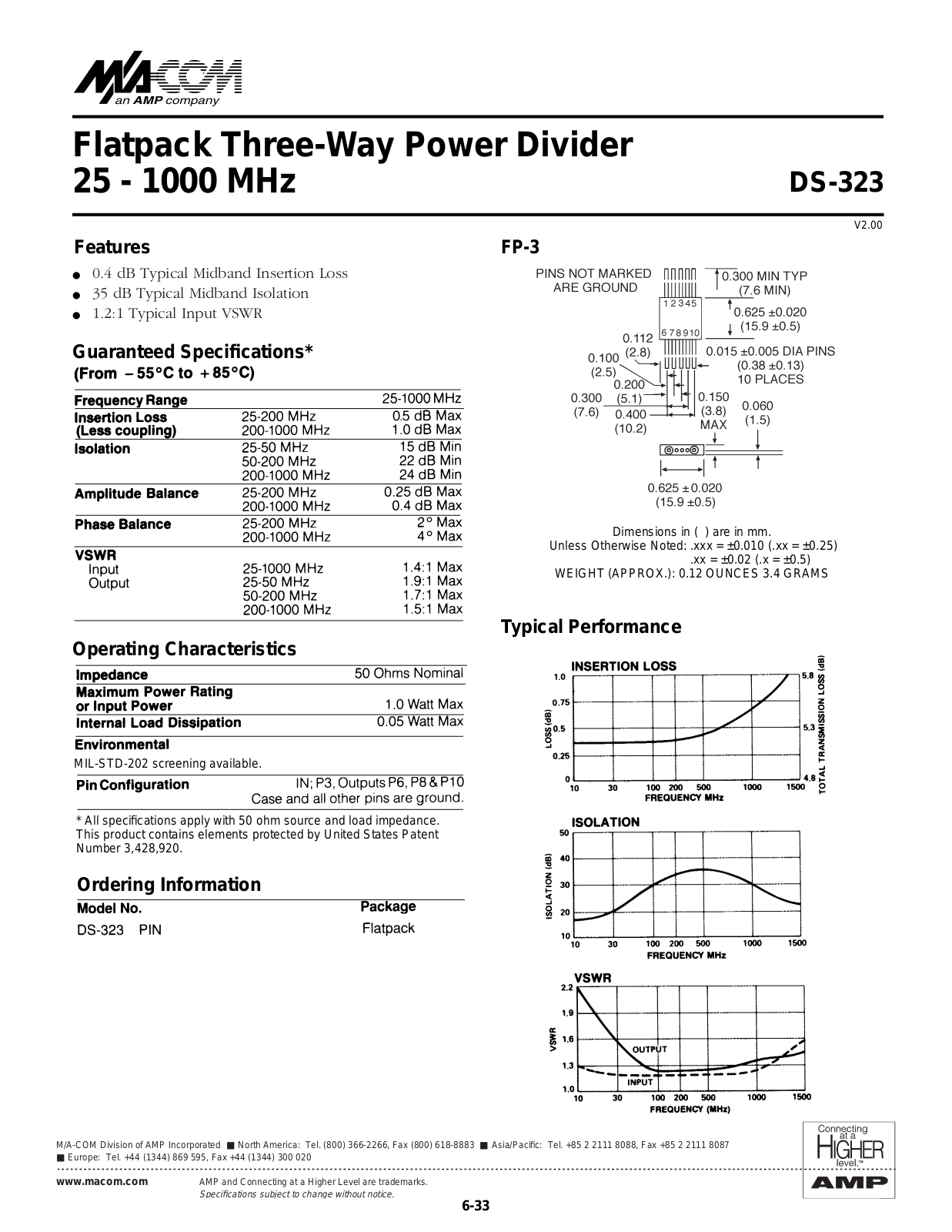 Datasheet DS-323 Datasheet (MACOM) - ManualMachine.com