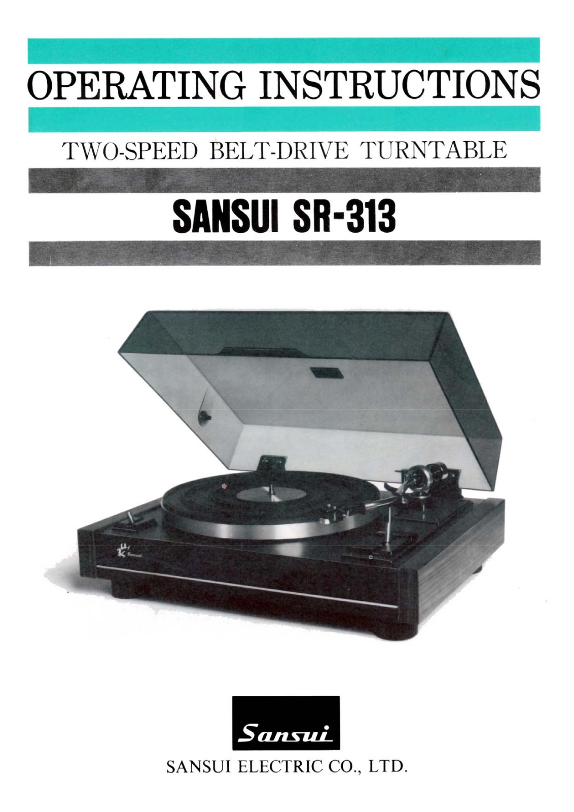 Sansui SR-313 Owners Manual