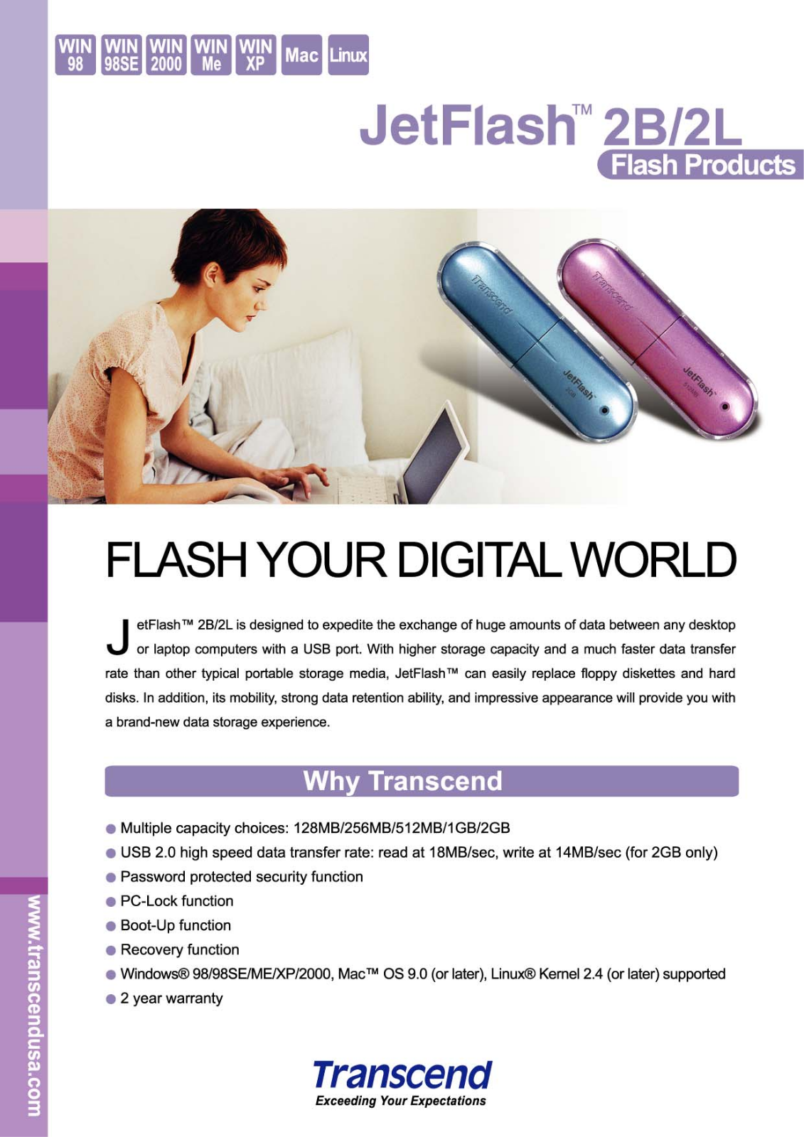 Transcend Information 2L, 2B User Manual