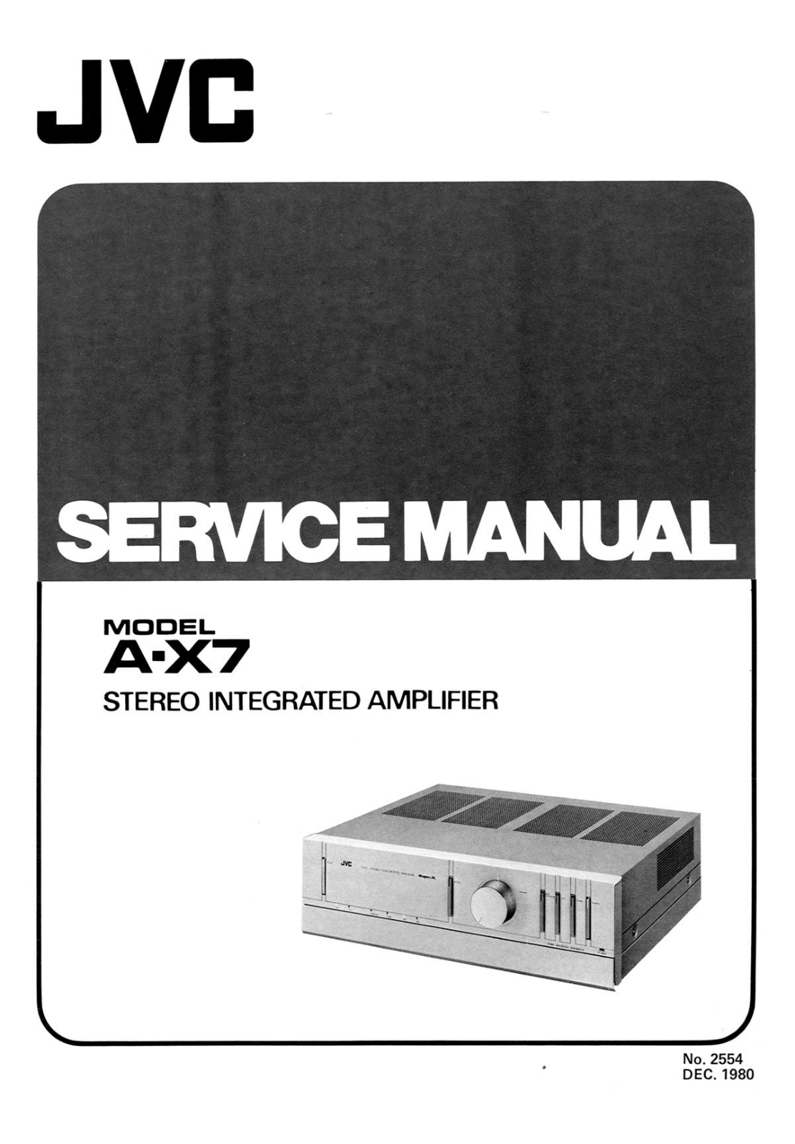 JVC AX-7 Service manual