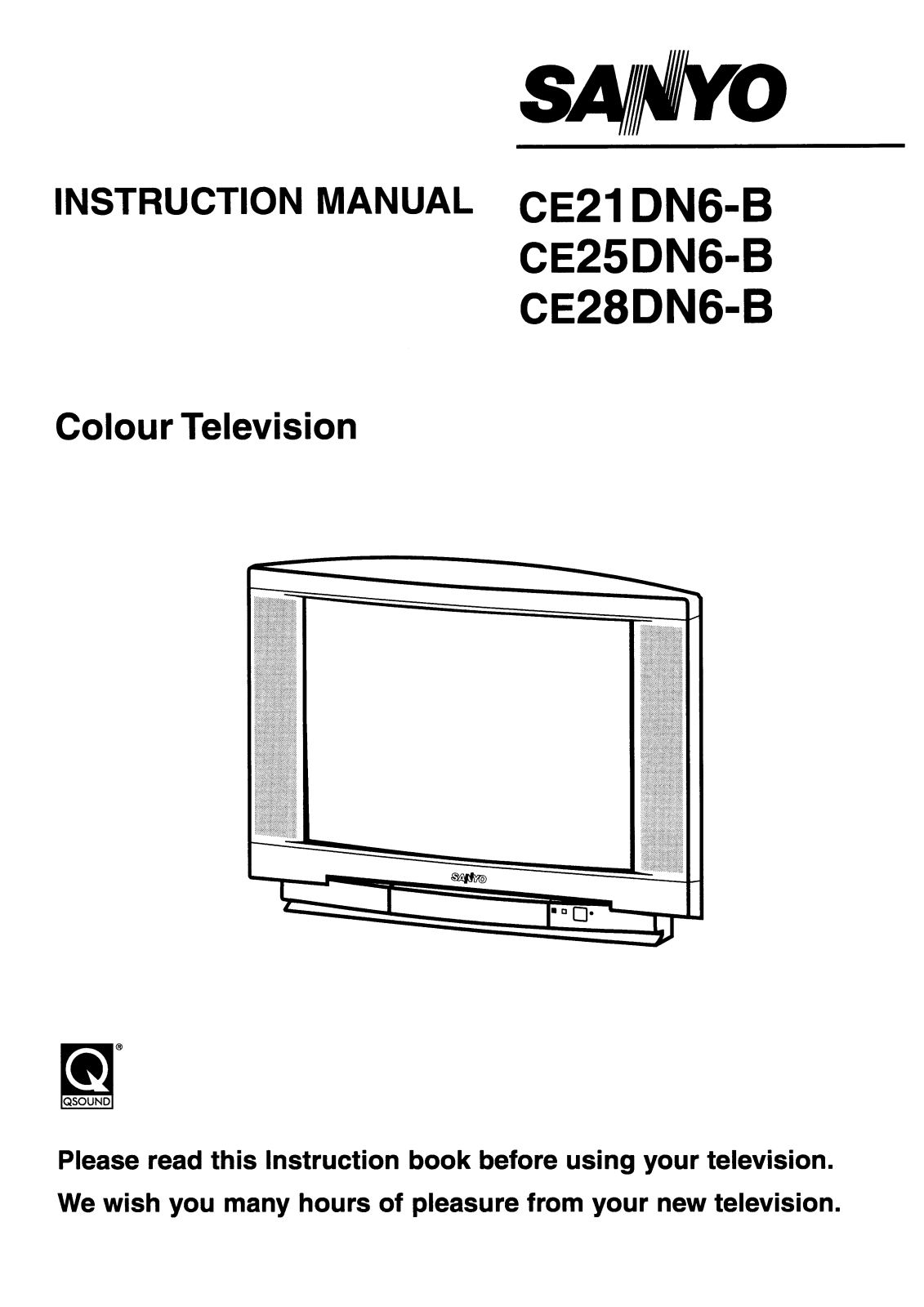 Sanyo CE21DN6-B, CE25DN6-B Instruction Manual
