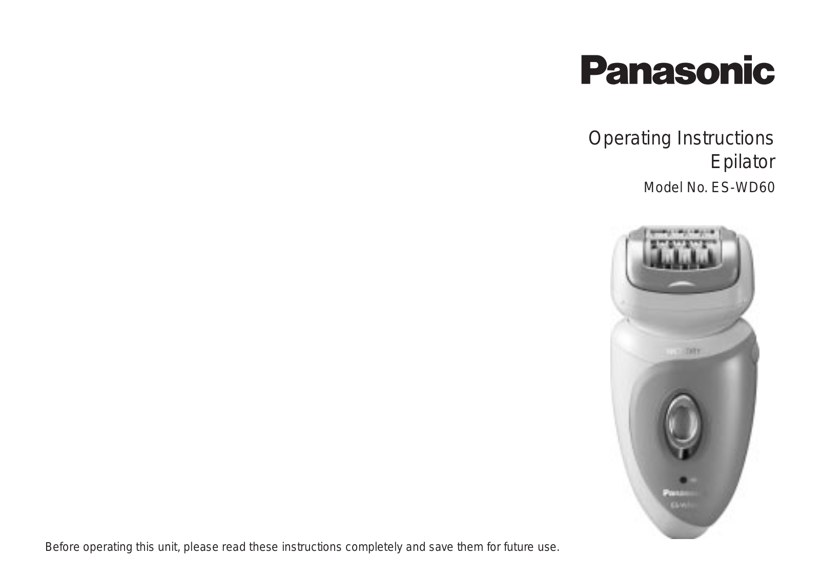 Panasonic ESWD60 User Manual