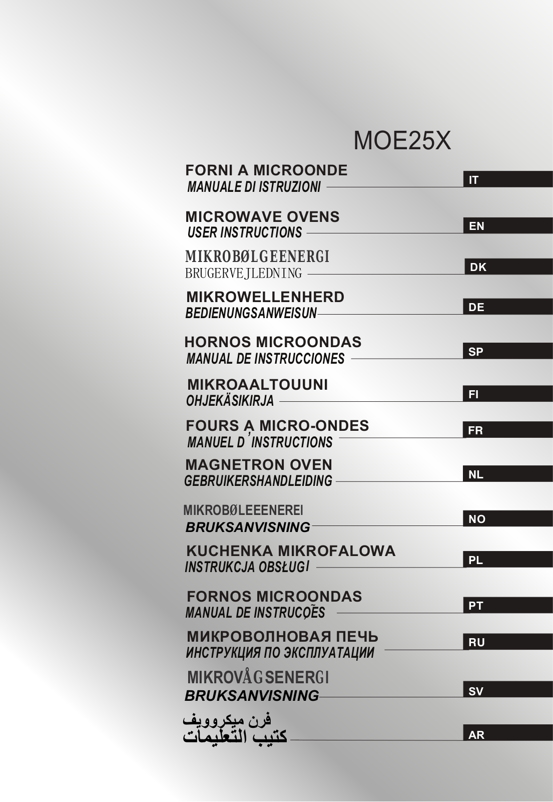 Smeg MOE25X User manual