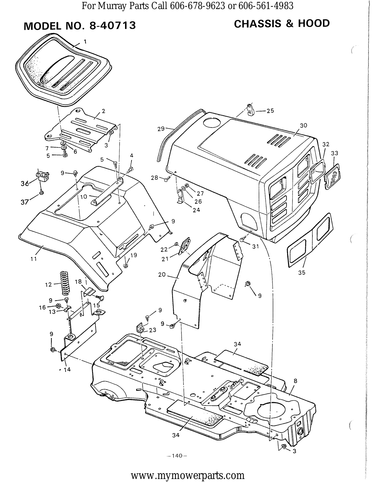 Murray 88-40713 Parts List