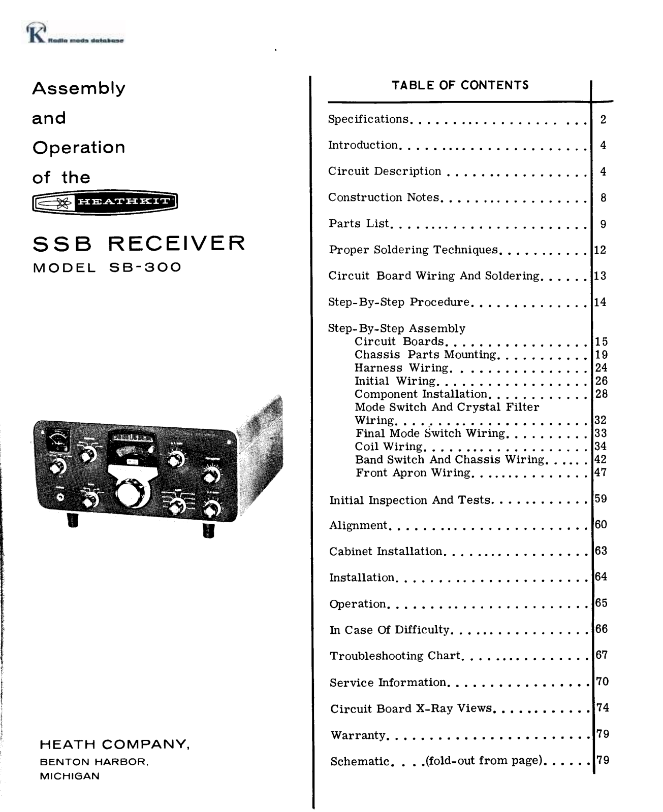 Heath Heathkit SB-300 Operation Manual