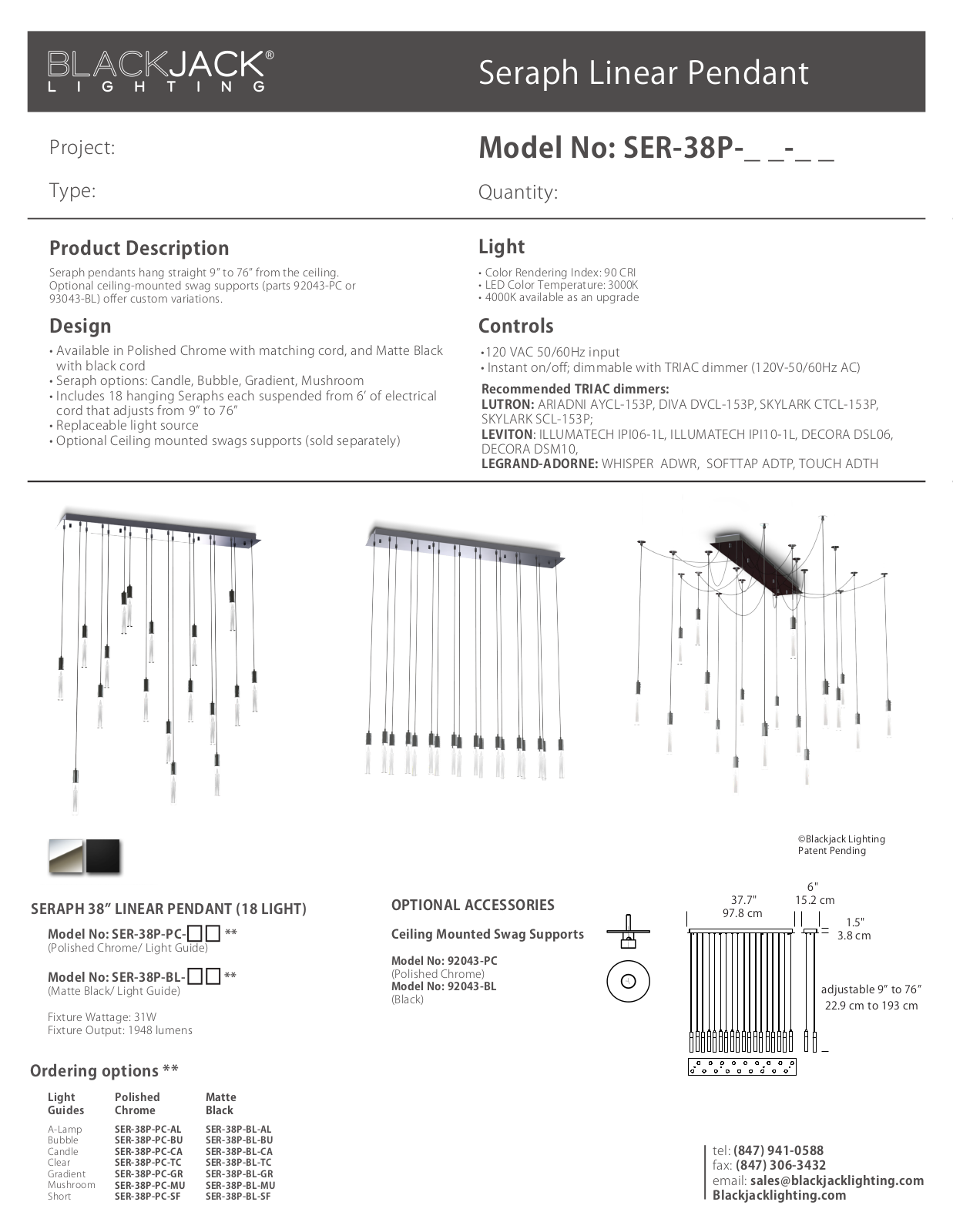 Blackjack Lighting AAQF1110 Specifications - ManualMachine.com
