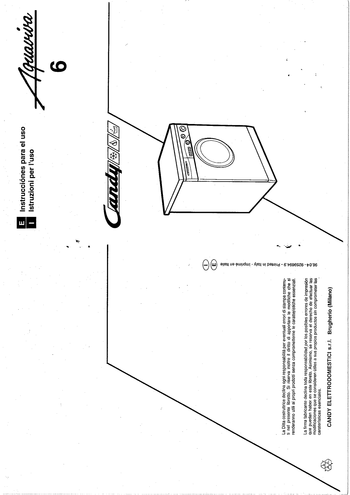 Candy AQUAV.6 User Manual