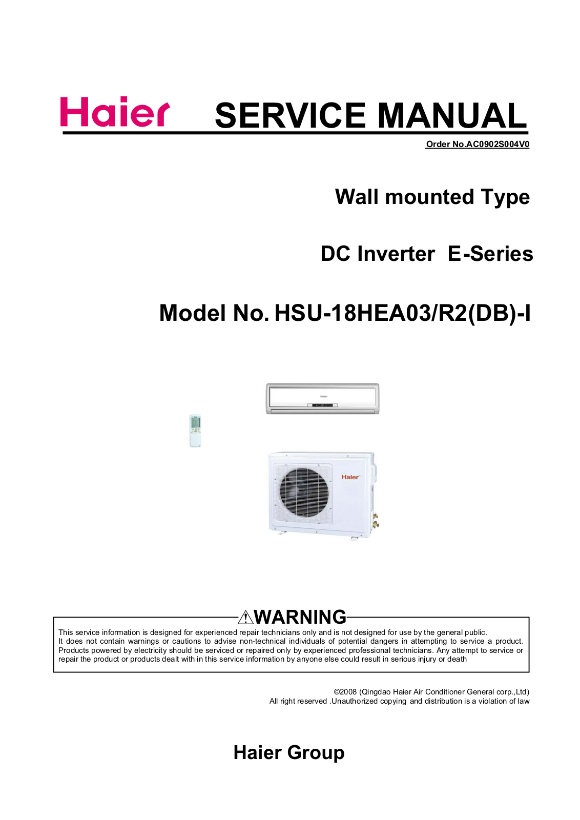 Haier HSU-18HEA03/R2(DB)-I Schematic