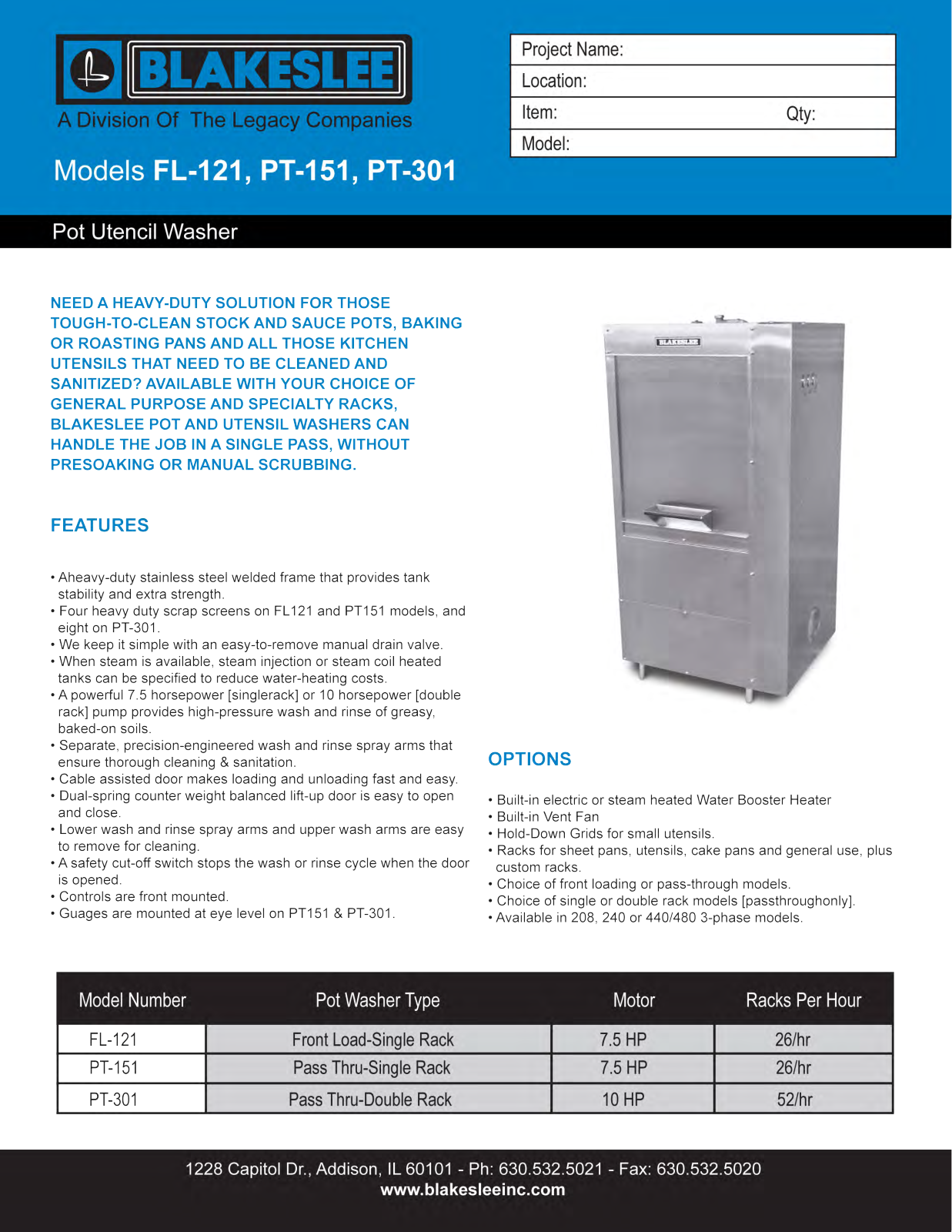 Blakeslee FL-121 User Manual