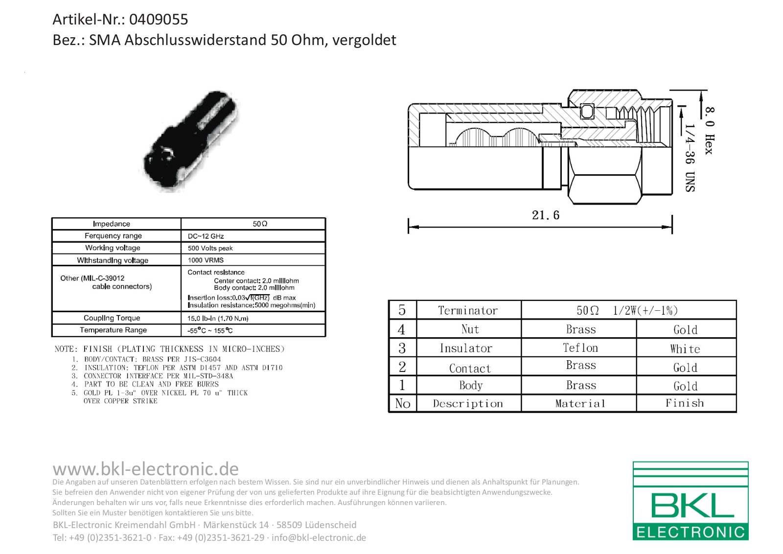 BKL BKL 0409055 Datasheet - ManualMachine.com