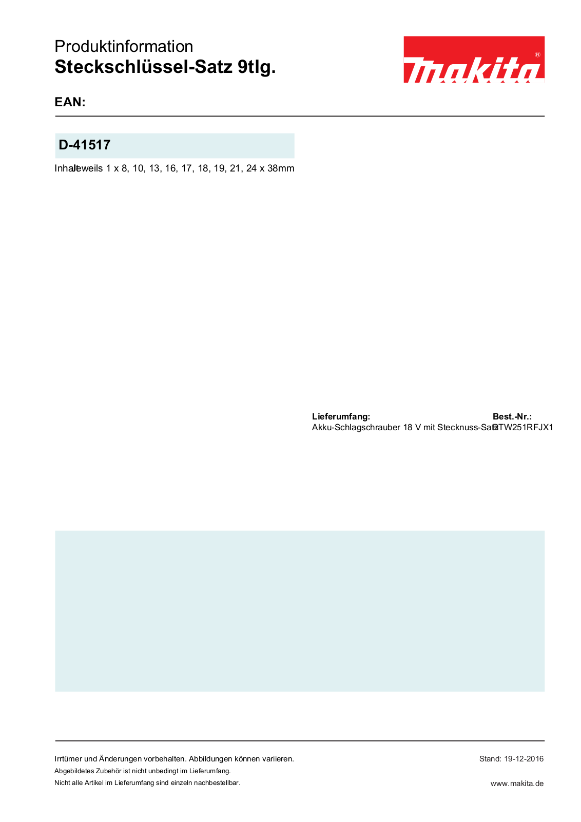 Makita D-41517 Service Manual