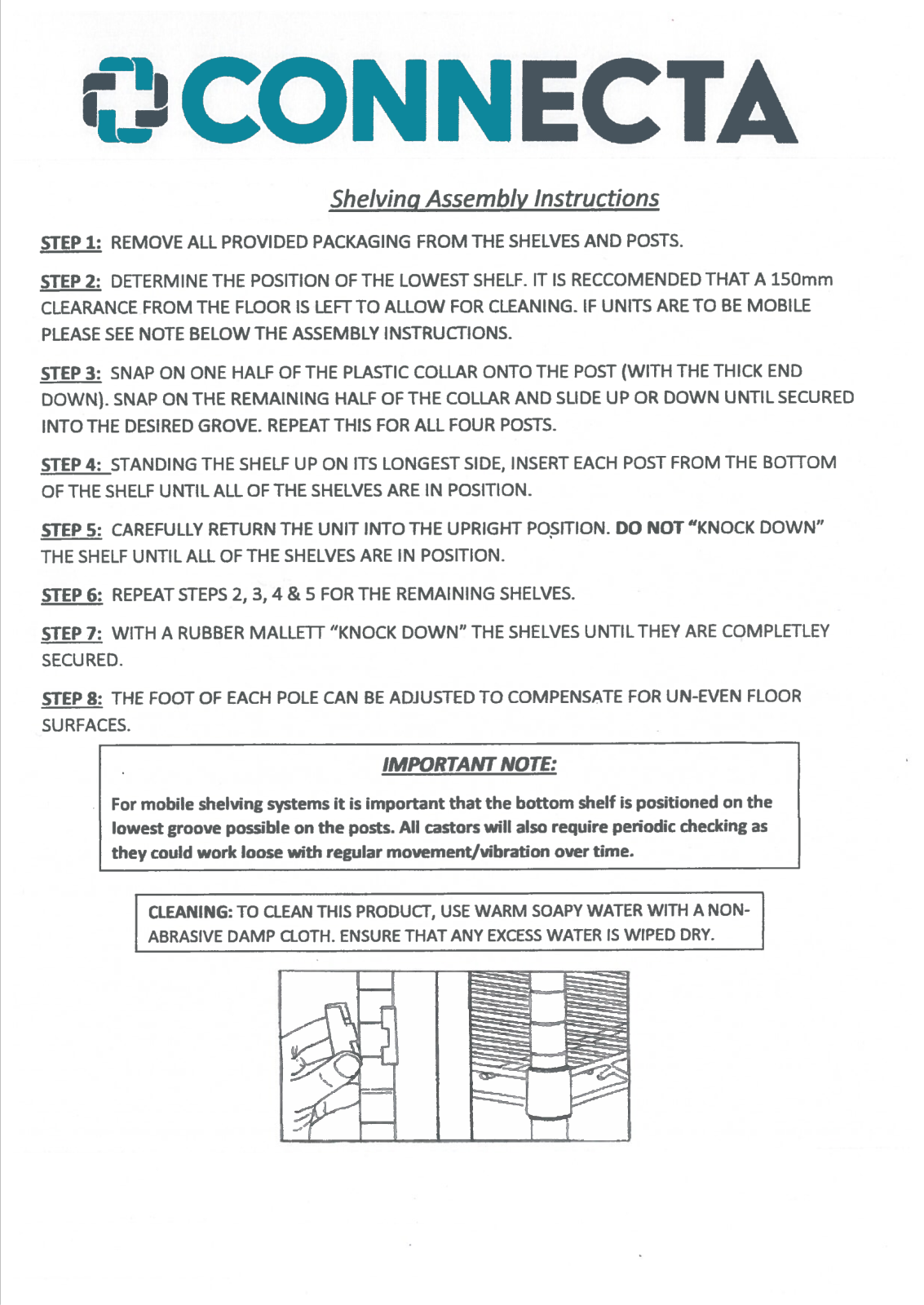 Connecta HEF701, HEF699, HEF702, HEF703, HEF704 Assembly Instructions - ManualMachine.com