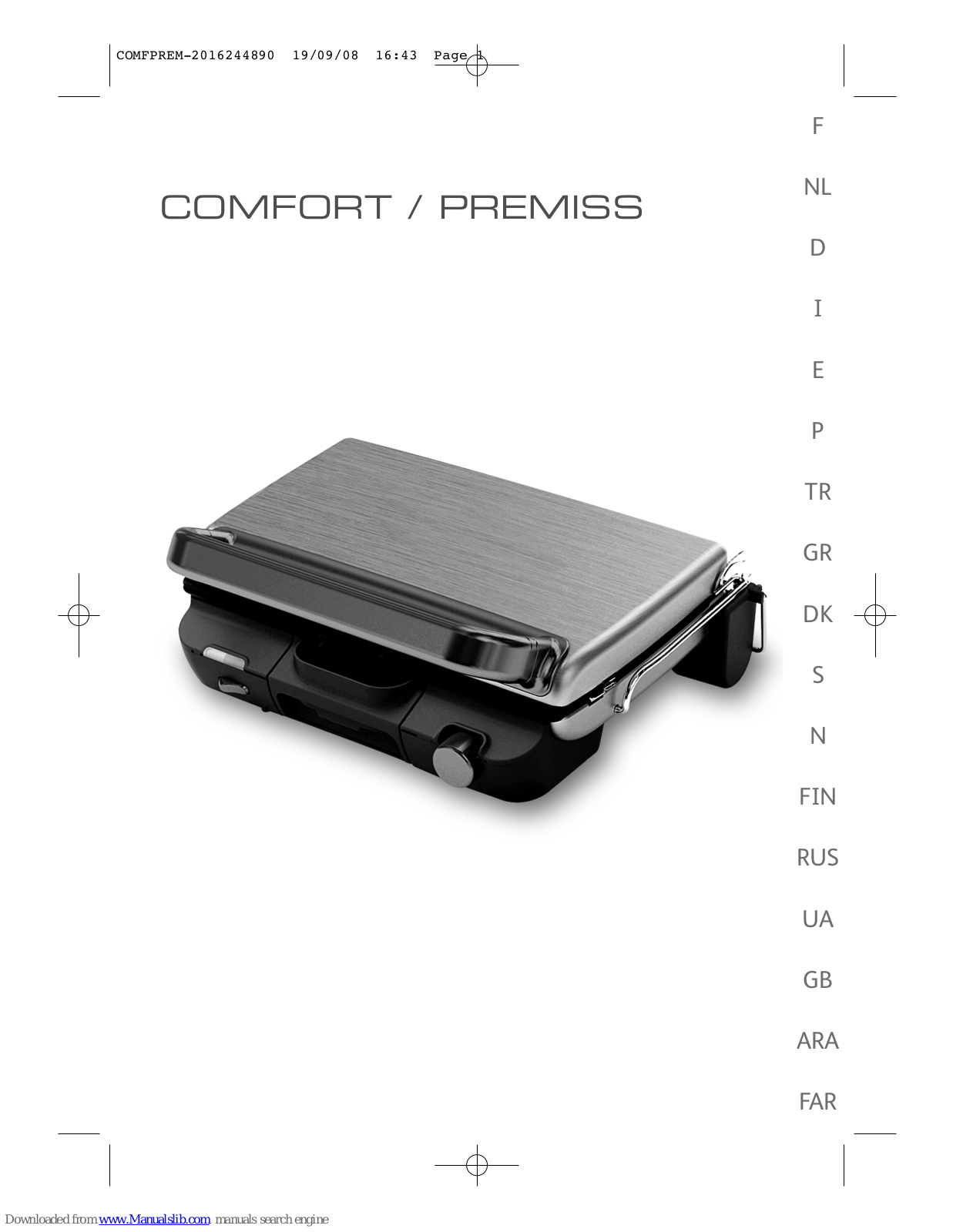 TEFAL GC3015, PREMISS User Manual - ManualMachine.com