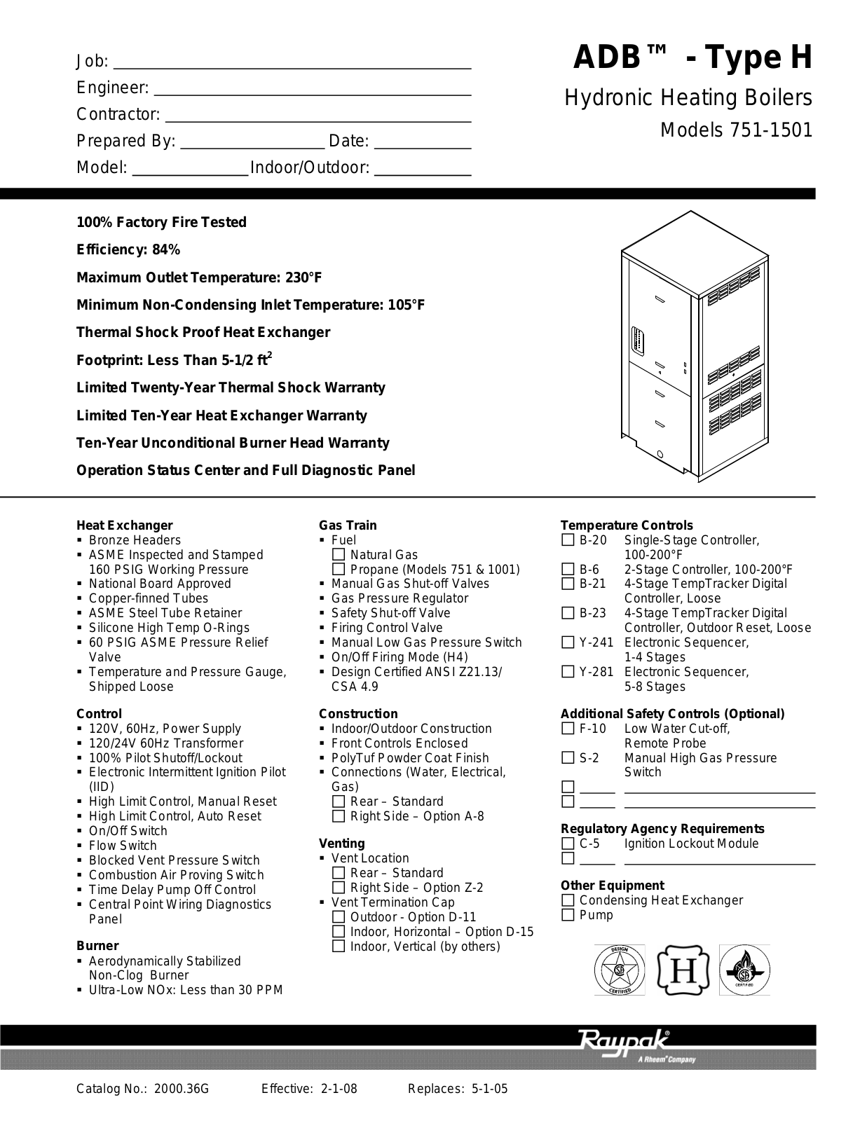 Raypak 751-1501 User Manual