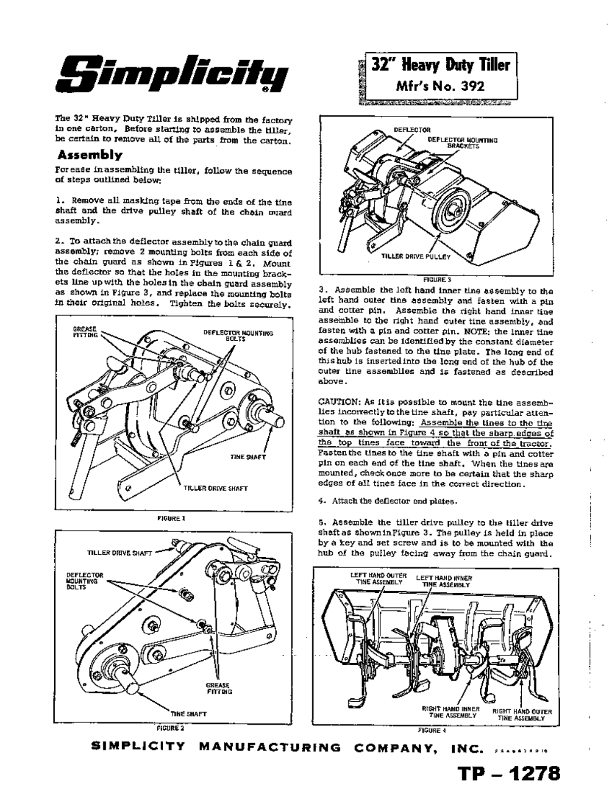 Simplicity 392 User Manual