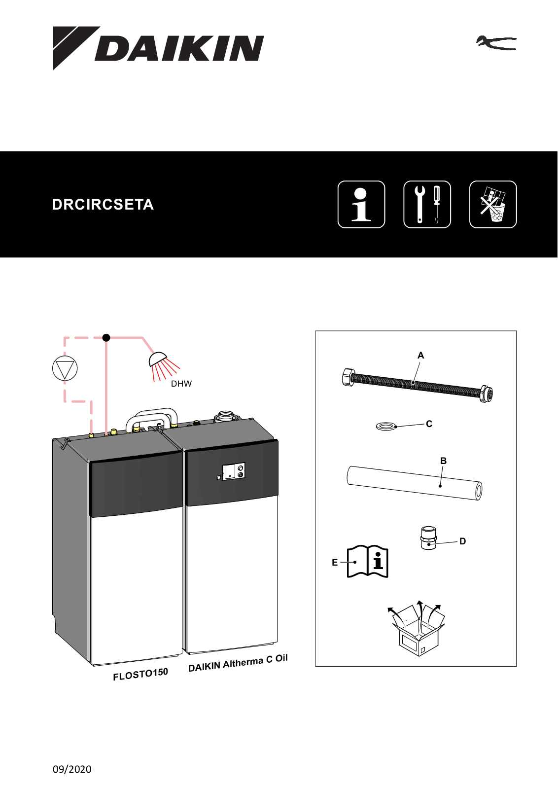 Daikin DRCIRCSETA Installation manuals