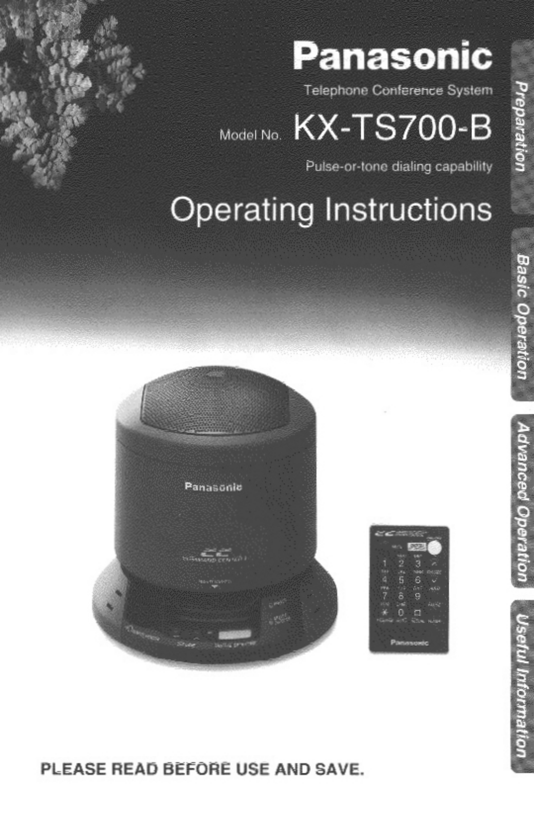 Panasonic KX-TS700B User Manual
