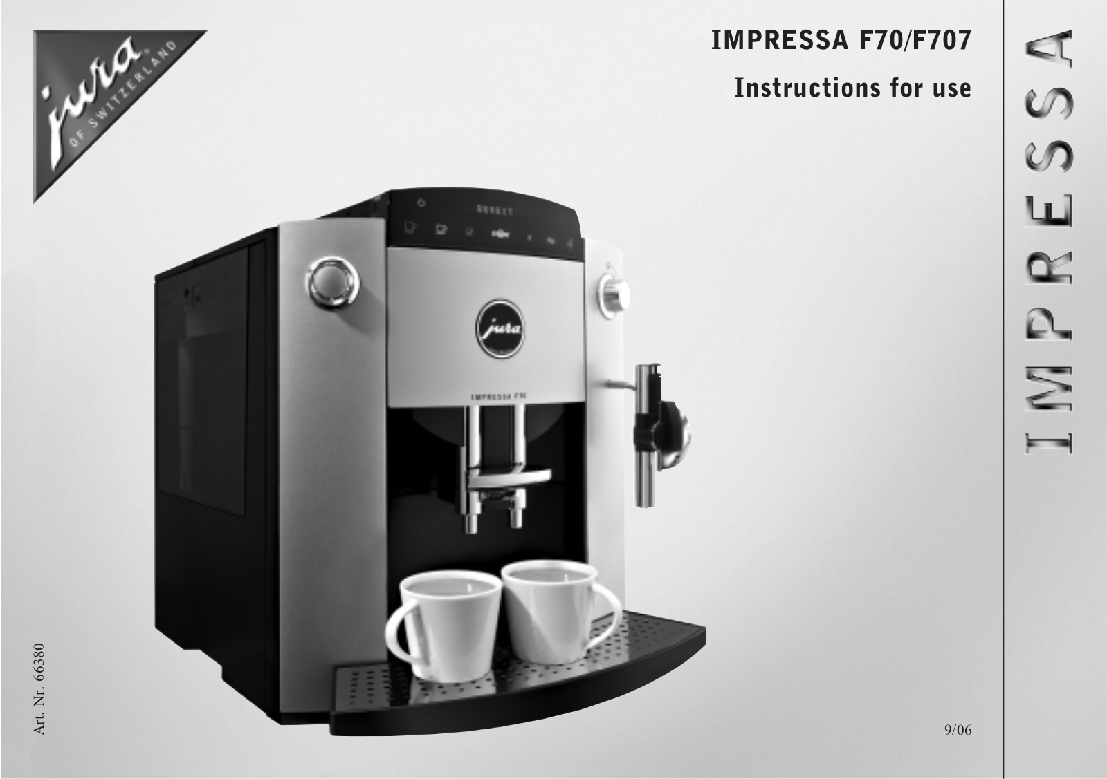 Jura Capresso F707, F70 User Manual