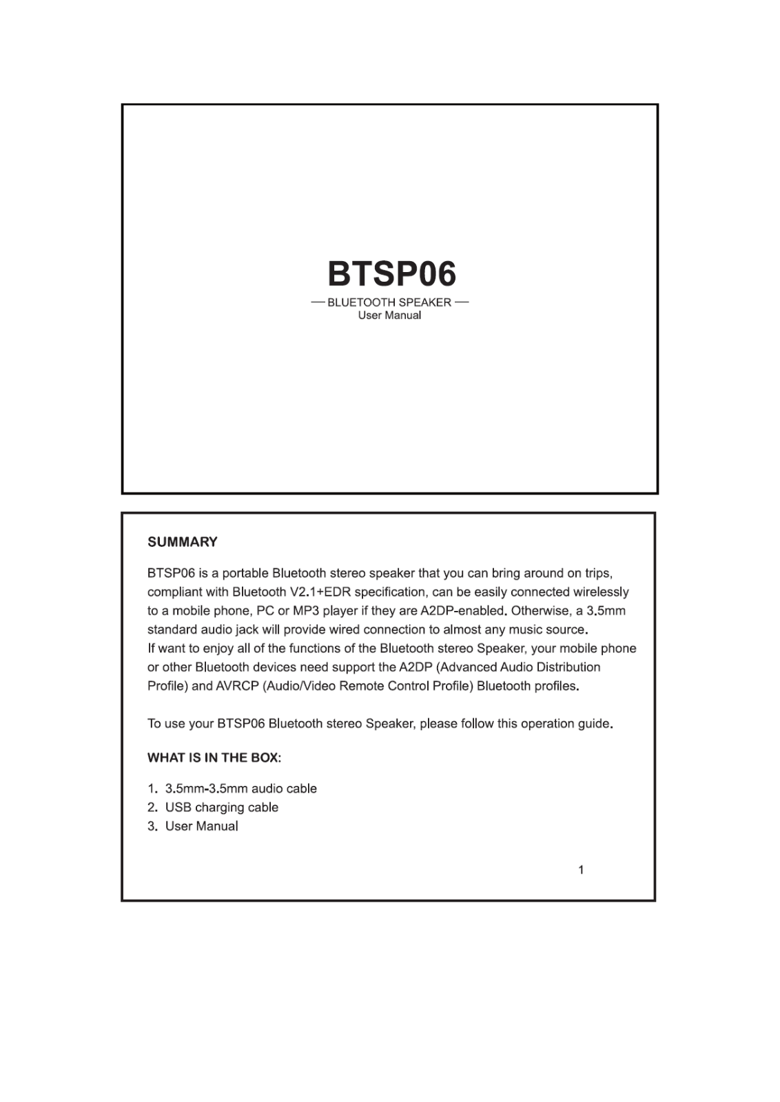 ATI Electronics BTSP06 User Manual