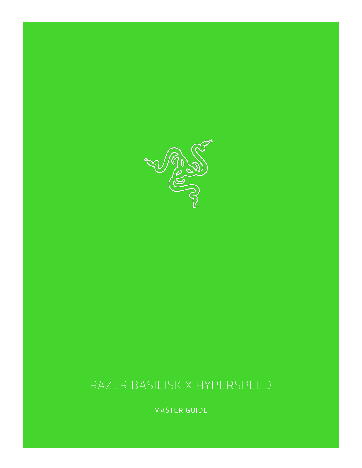 Razer Basilisk X User Manual