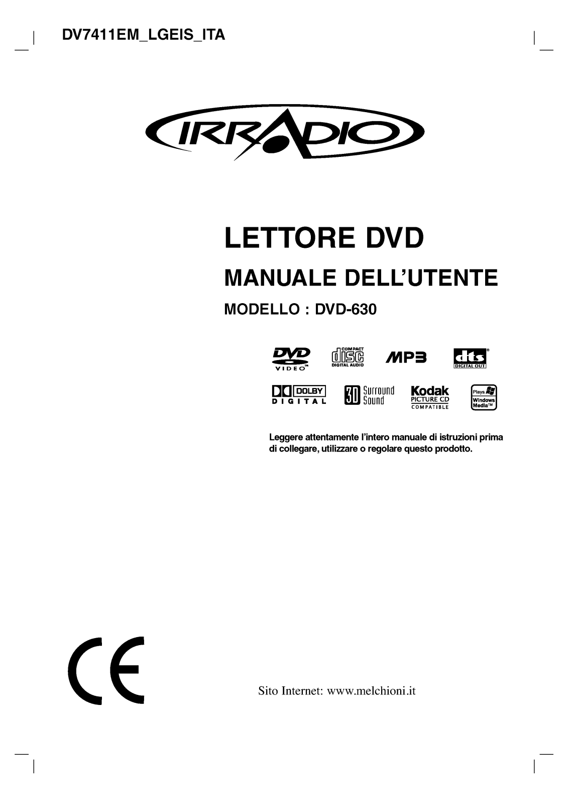 Lg DVD-630 User Manual