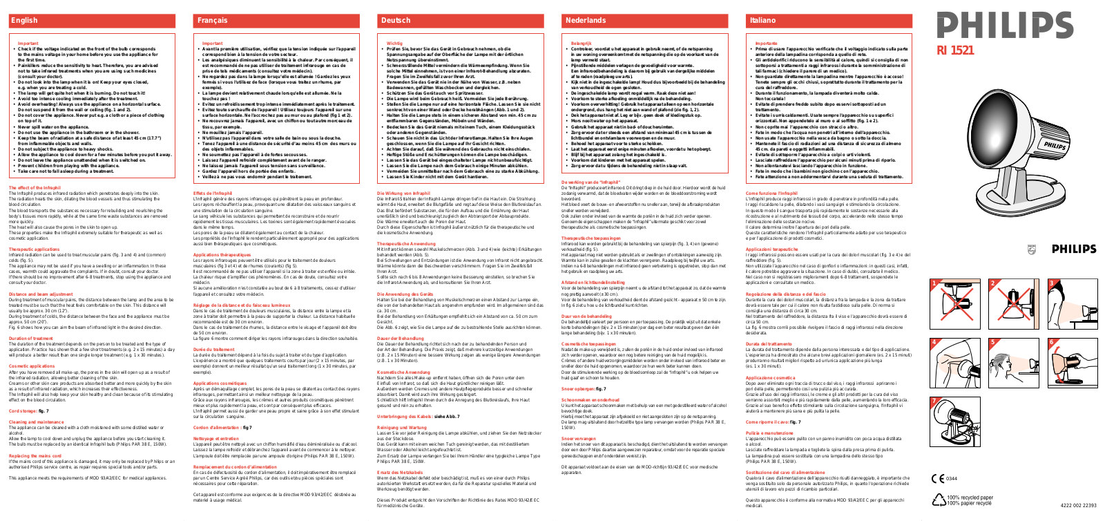 Philips RI1521 User Manual