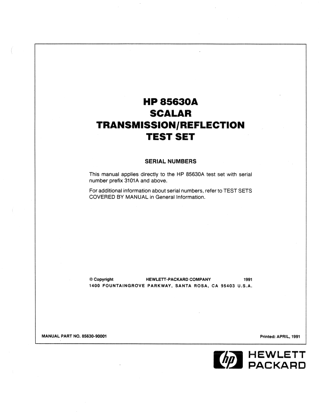 HP 85630a schematic