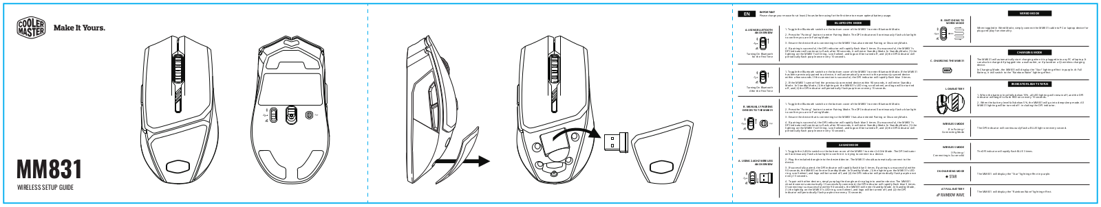 Cooler Master Technology MM831KKOH1, MM831 User Manual