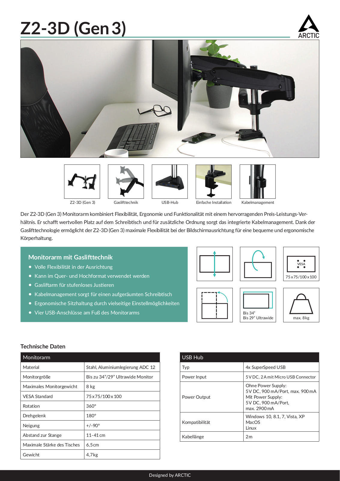 Arctic Z2-3D Gen 3 User Manual