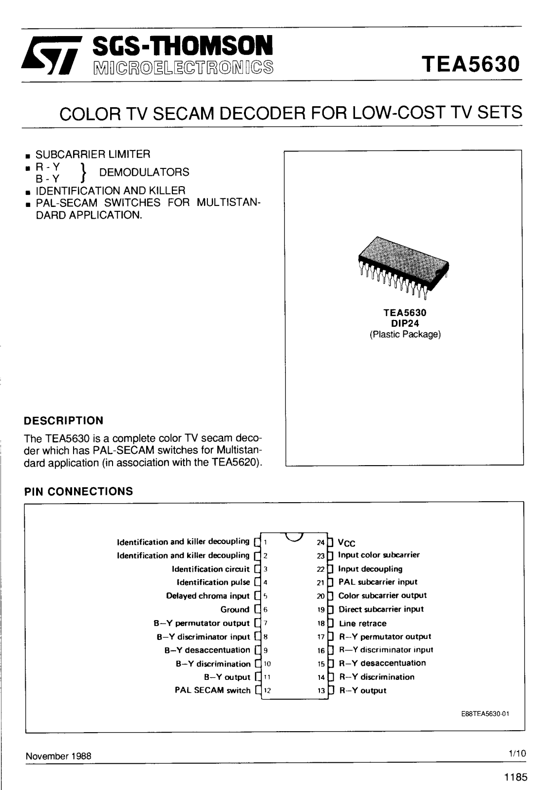 Datasheet TEA5630 Specification - ManualMachine.com