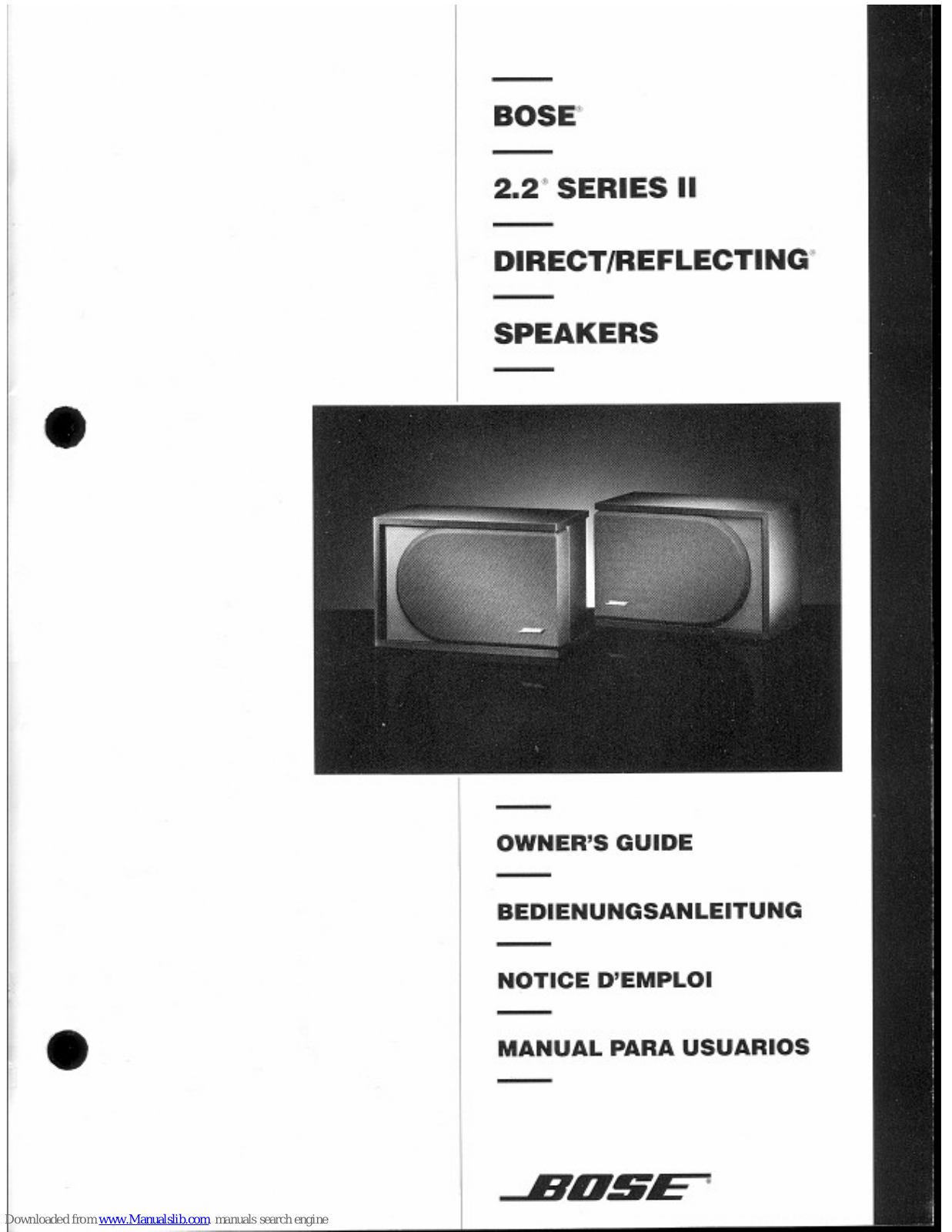 Bose 2.2 Series II Owner's Manual