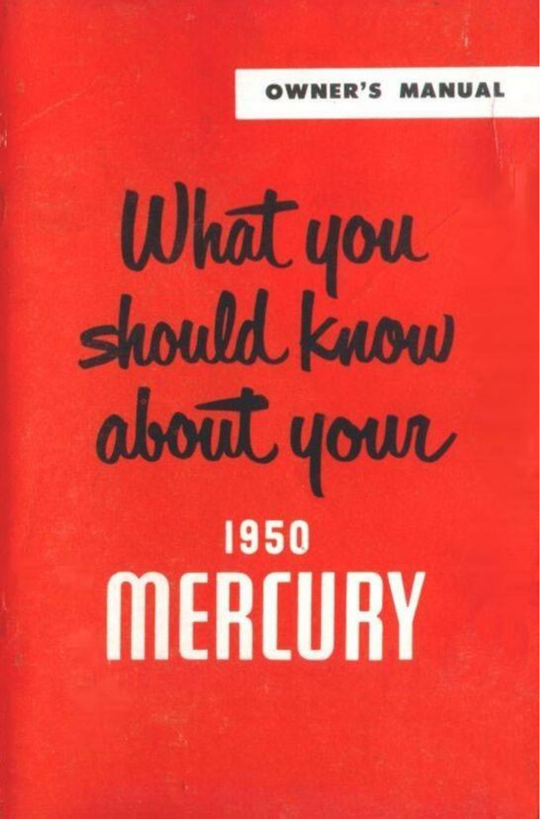 Mercury 1950 Operating Instructions