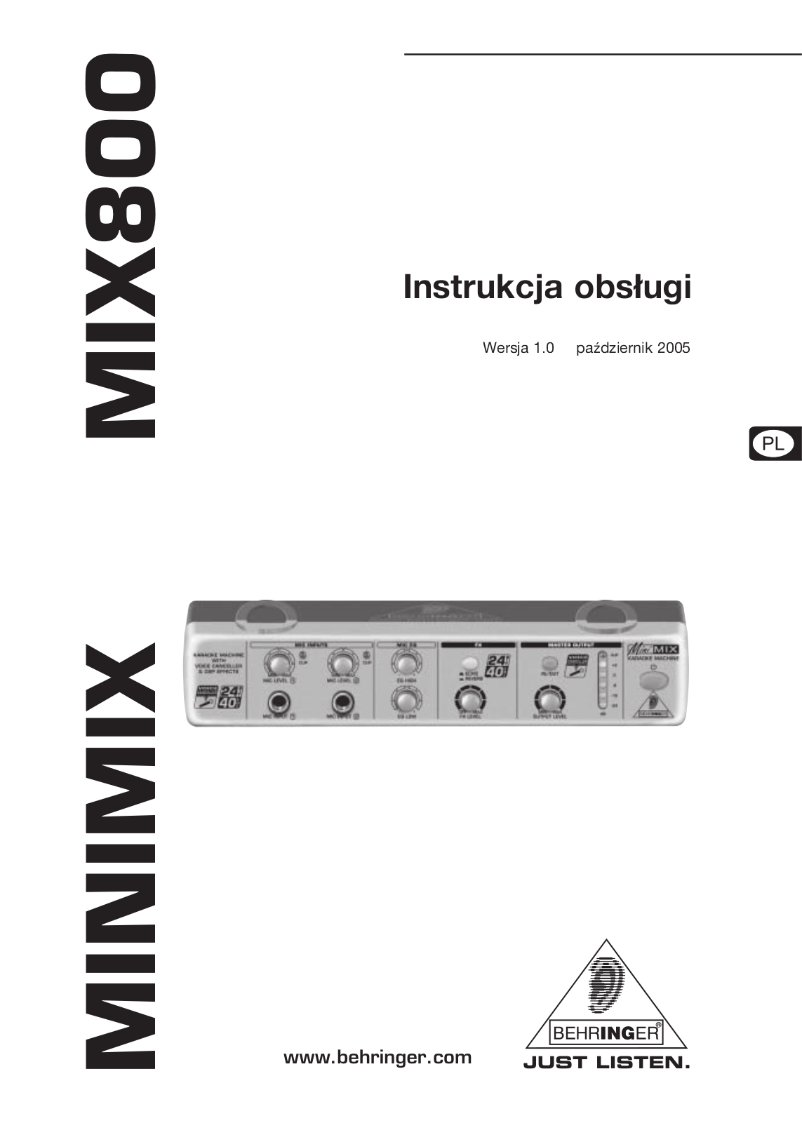 Behringer MIX800 User Manual