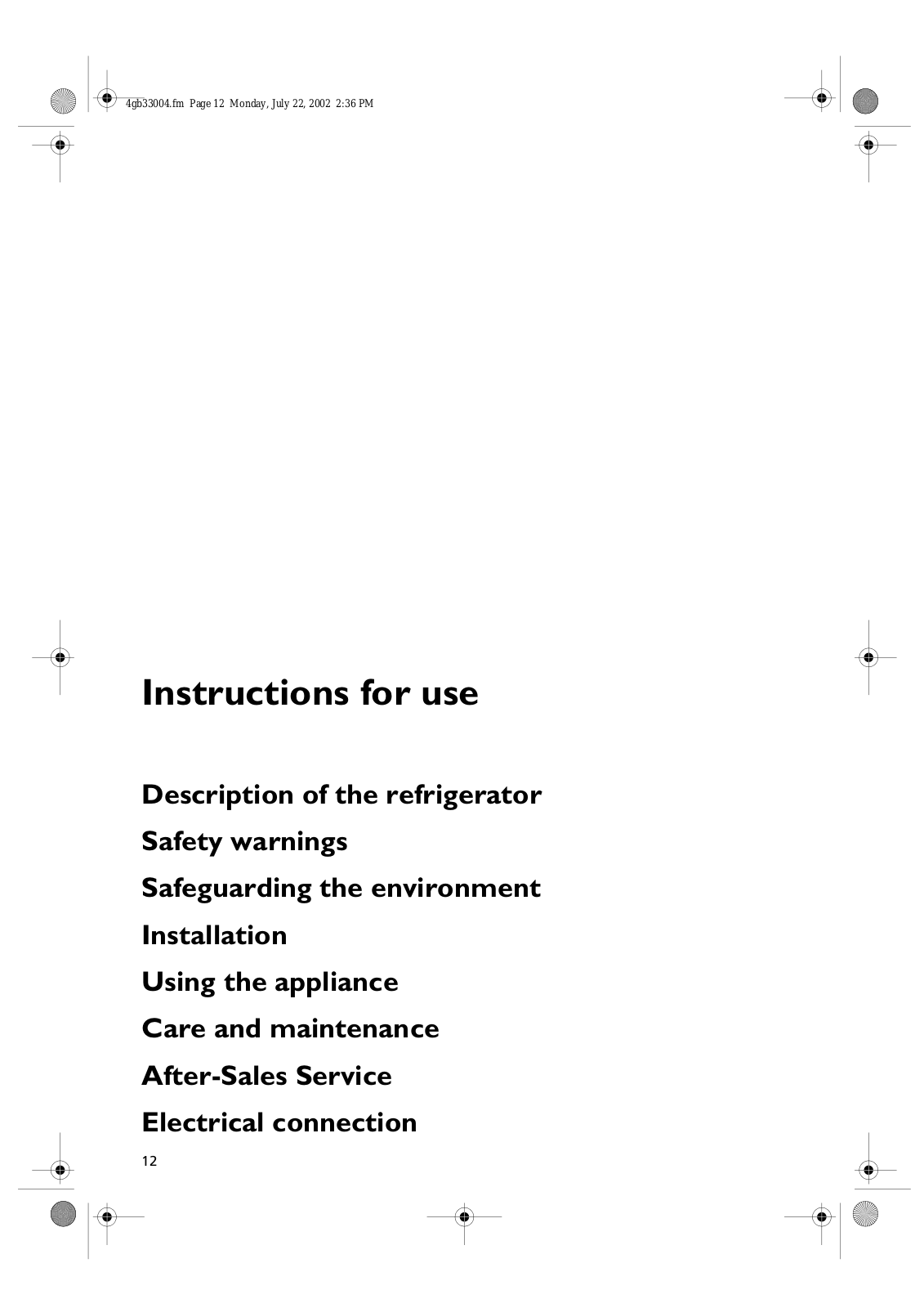 Whirlpool KVA 1401, KRA 1401/1, KRA 1401 User Manual