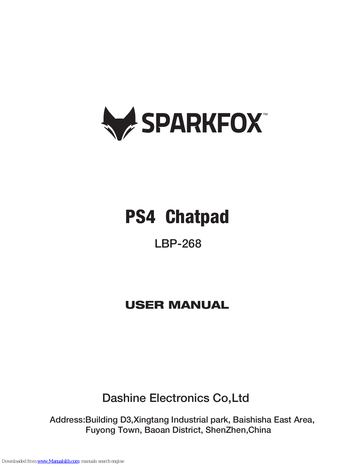 SPARKFOX LBP-268 User Manual