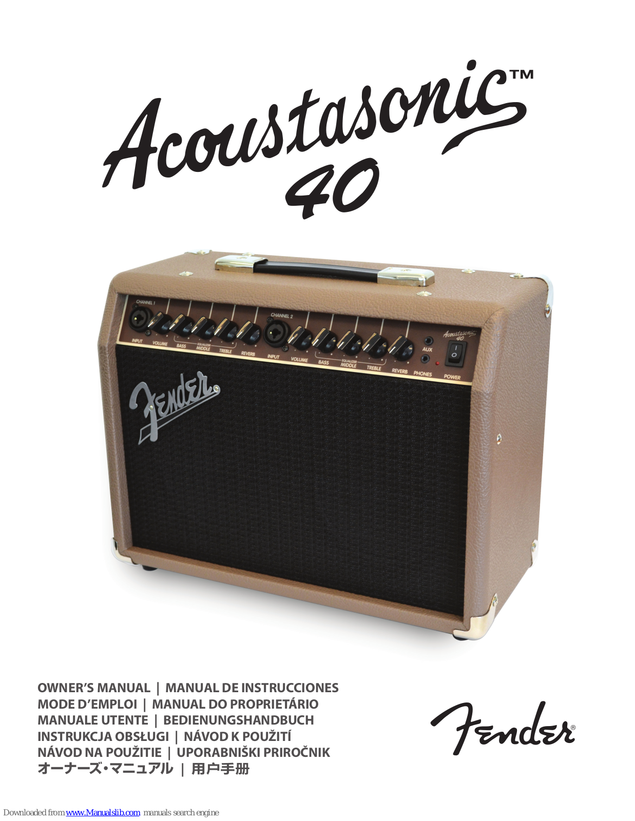 Fender Acoustasonic 40 Owner's Manual