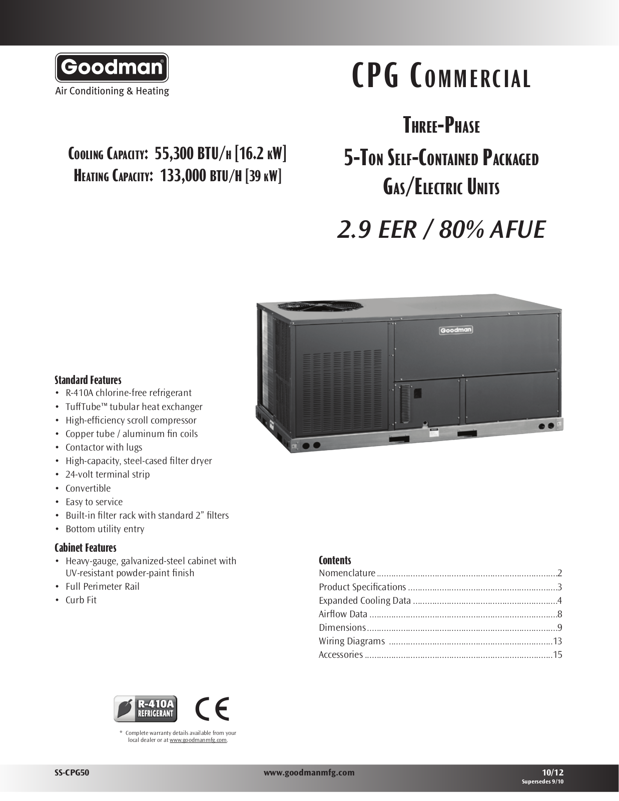 Goodman CPG0601405BA User Manual