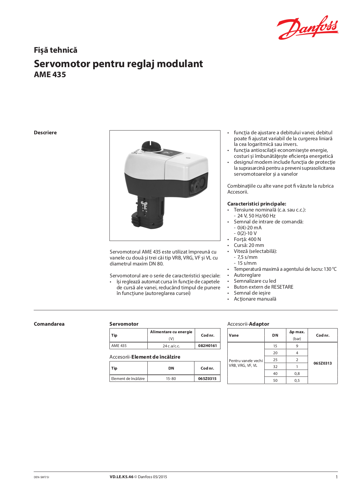 Danfoss AME 435 Data sheet