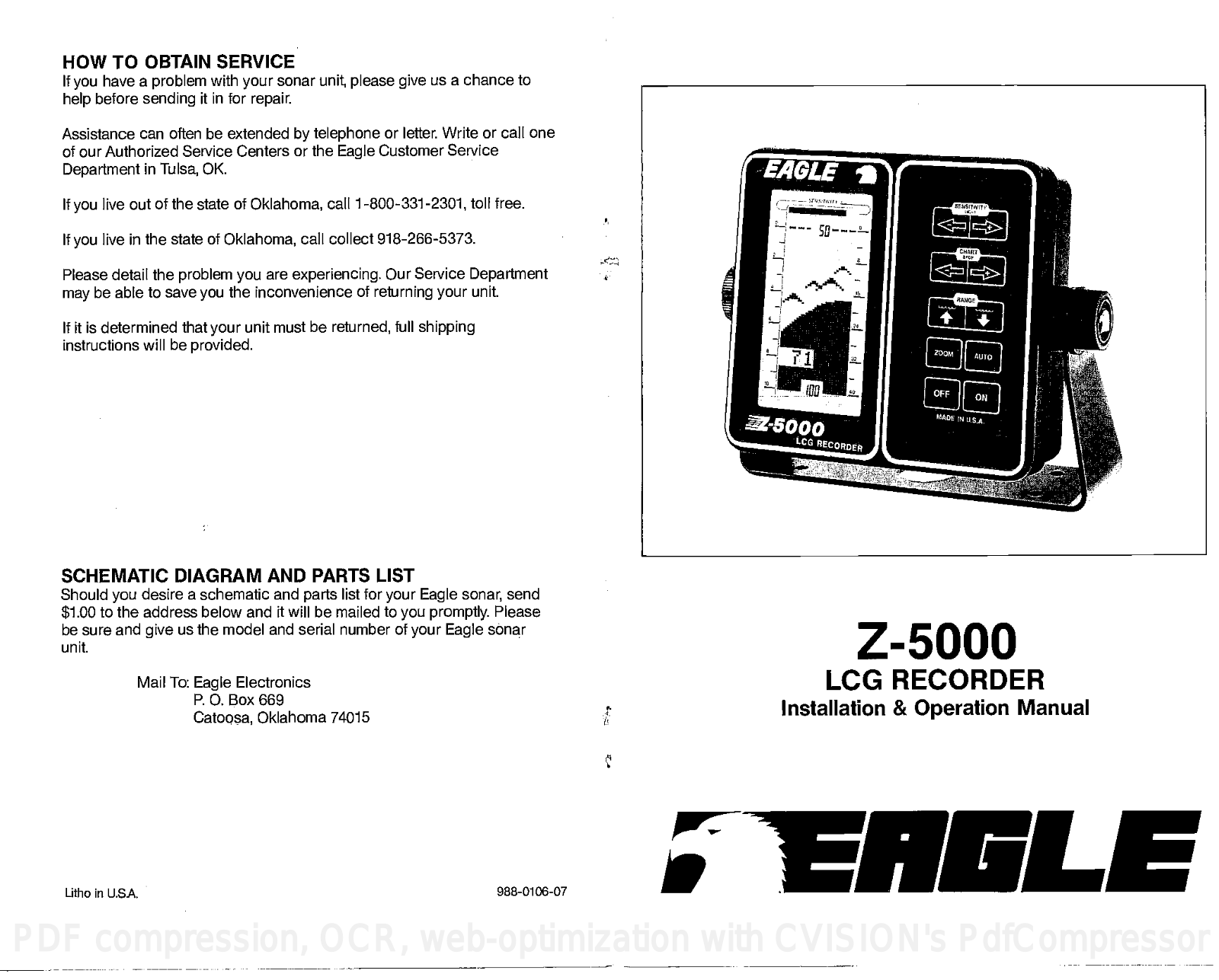 Eagle Z-5000 INSTALLATION INSTRUCTIONS - ManualMachine.com