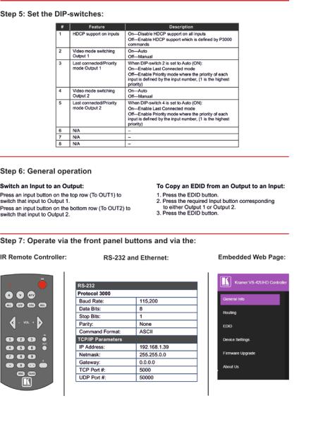 Kramer VS-42UHD Users Manual